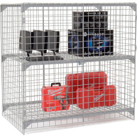 GoVets™ 1-Tier 2 Door Wire Mesh Security Locker 60