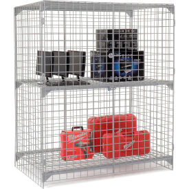 GoVets™ 1-Tier 2 Door Wire Mesh Security Locker 60