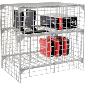 GoVets™ 1-Tier 2 Door Wire Mesh Security Locker 48