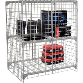 GoVets™ 1-Tier 2 Door Wire Mesh Security Locker 48