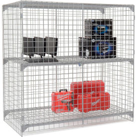 GoVets™ 1-Tier 2 Door Wire Mesh Security Locker 72