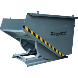 GoVets™ Medium Duty Self Dumping Forklift Hopper 2 Cu. Yd. 4000 Lbs Cap. Gray 014989