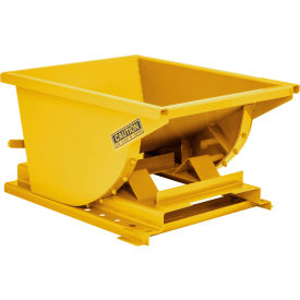 GoVets™ Heavy Duty Self Dumping Forklift Hopper 3/4 Cu. Yd. 7000 Lbs Yellow 403YL238