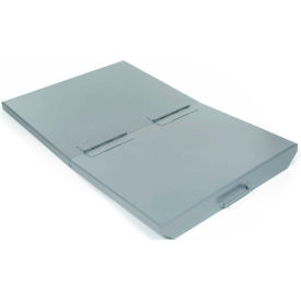 Hinged Lid for 1/2 Cu. Yd. GoVets™ Self-Dumping Hopper Gray 521GY238