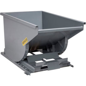 GoVets™ Steel Self-Dumping Forklift Hopper W/Bump Release 1/3 Cu Yd 4000 Lbs Gray 69093B23