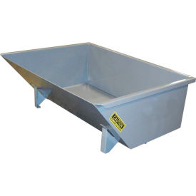 GoVets™ Low-Profile Self-Dumping Forklift Hopper 1/2 Cu. Yd. 4000 Lbs. Cap. Gray 858988