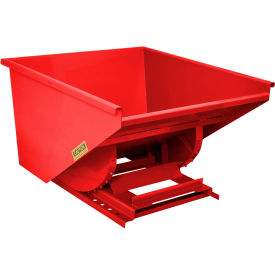 GoVets™ Heavy Duty Steel Self Dumping Forklift Hopper 1-1/2 Cu. Yd 7000 Lbs Red 89990B31