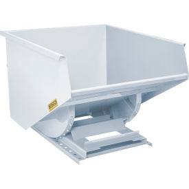 GoVets™ Medium Duty Steel Self Dumping Forklift Hopper 2 Cu. Yd 4000 Lbs Wht 89998B31