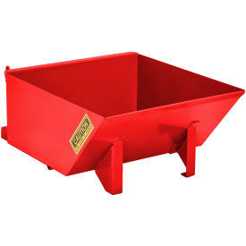 GoVets™ Low-Profile Steel Self Dumping Forklift Hopper 1/4 Cu. Yd 4000 lb. Red 90003B31