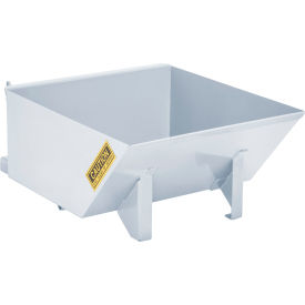 GoVets™ Low-Profile Steel Self Dumping Forklift Hopper 1/4 Cu. Yd 4000 lb. Wht 90013B31
