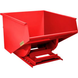GoVets™ Medium Duty Steel Self Dumping Forklift Hopper 2 Cu. Yd 4000 Lbs Red 90041B31