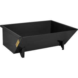 GoVets™ Low-Profile Steel Self Dumping Forklift Hopper 1 Cu. Yd 5000 lb. Blk 90097B31