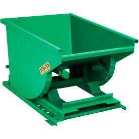 GoVets™ Heavy Duty Steel Self Dumping Forklift Hopper 1/2 Cu. Yd 7000 Lbs Grn 90113B31