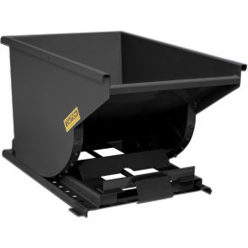 GoVets™ Steel Self Dumping Forklift Hopper w/Bump Release 3/4 Cu. Yd 2000 lb. Blk 90114B31