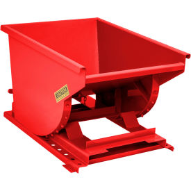 GoVets™ Heavy Duty Steel Self Dumping Forklift Hopper 1/2 Cu. Yd 6000 Lbs Red 90122B31