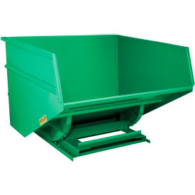 GoVets™ Heavy Duty Steel Self Dumping Forklift Hopper 4 Cu. Yd 7000 Lbs Grn 90125B31