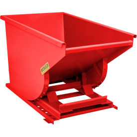 GoVets™ Heavy Duty Steel Self Dumping Forklift Hopper 3/4 Cu. Yd 6000 Lbs Red 90134B31