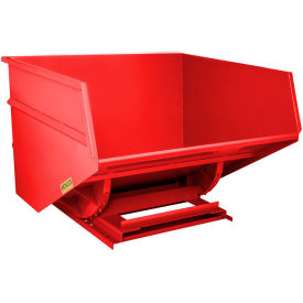 GoVets™ Heavy Duty Steel Self Dumping Forklift Hopper 5 Cu. Yd 7000 Lbs Red 90162B31
