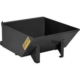 GoVets™ Low-Profile Steel Self Dumping Forklift Hopper 1/3 Cu. Yd 4000 lb. Blk 90192B31