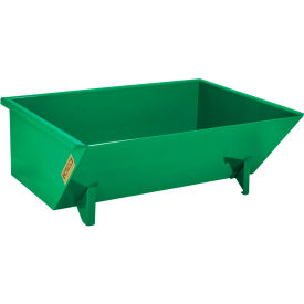 GoVets™ Low-Profile Steel Self Dumping Forklift Hopper 3/4 Cu. Yd 5000 lb. Grn 90207B31