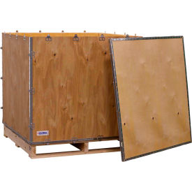 GoVets™ 4 Panel Hinged Shipping Crate w/Lid & Pallet 39-1/2