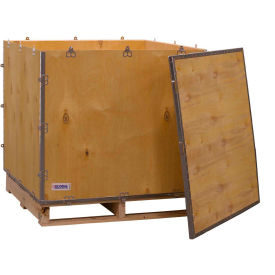 GoVets™ 4 Panel Hinged Shipping Crate w/ Lid & Pallet 35