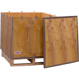 GoVets™ 4 Panel Hinged Shipping Crate w/Lid & Pallet 29-1/4