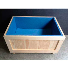 GoVets™ Two Way Entry Wood Crate w/ Lid & Foam Lining 19-1/2