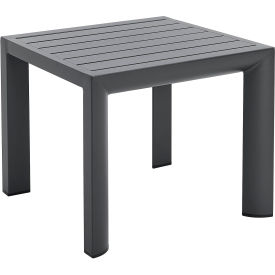 GoVets™ Outdoor Aluminum Slatted Side Table Gray 001GY437 - Pkg Qty 2
