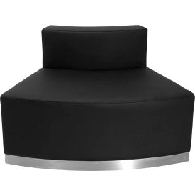 Flash Furniture Convex Modular Lounge Chair - Leather - Black - Hercules Alon Series 803-OUTSEAT-BK-GGZB-