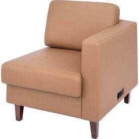Flash Furniture® Hercules Artemis Cognac LeatherSoft Right Arm Reception Chair Brown 8921C-RA-COGNAC-GGZB-