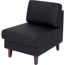 Flash Furniture® Hercules Artemis LeatherSoft Middle Reception Chair Black 8921M-BLK-GGZB-
