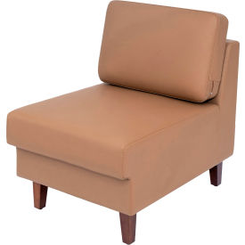 Flash Furniture® Hercules Artemis Cognac LeatherSoft Middle Reception Chair Brown 8921M-COGNAC-GGZB-
