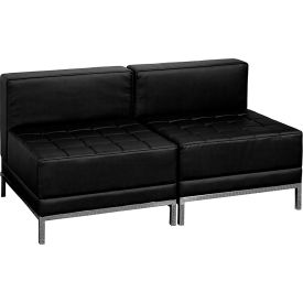 Flash Furniture Black Leather Lounge Set 2 Pieces - Hercules Imagination Series IMAG-MIDCH-2-GGZB-