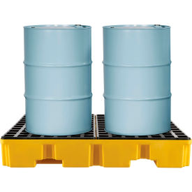 GoVets™ 4 Drum Low Profile Spill Containment Pallet with Drain 073989