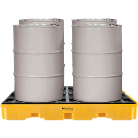 GoVets™ 4-Drum Spill Containment Modular Platform - 2 Piece - Assembled 953988