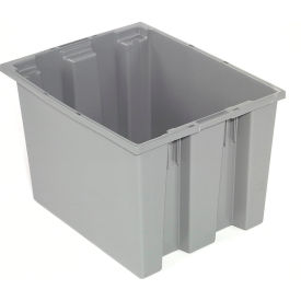 GoVets™ Plastic Stack & Nest Storage Container No Lid 19-1/2