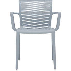 Global Spyker™ Stacking Chair with Arms Polymer Milk 0-MLK679