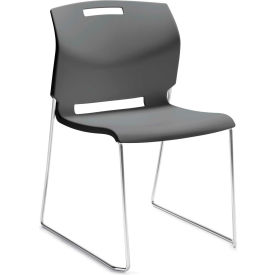 Global™ Armless Stacking Chair - Plastic - Shadow Gray - Popcorn Series 1-CH-SHW671