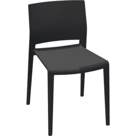 Global Bakhita™ Armless Stacking Chair Polymer Char 1-CHR675
