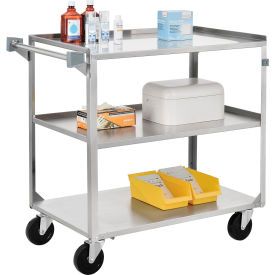 GoVets™ Stainless Steel Utility Cart 300 lb. Capacity 30-3/4