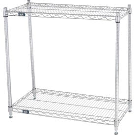 Nexel® 2 Shelf Stainless Steel Wire Shelving Unit Starter 36