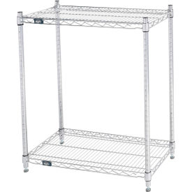 Nexel® 2 Shelf Stainless Steel Wire Shelving Unit Starter 30
