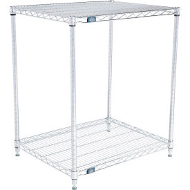 Nexel® 2 Shelf Stainless Steel Wire Shelving Unit Starter 30