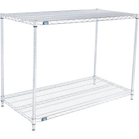 Nexel® 2 Shelf Stainless Steel Wire Shelving Unit Starter 48