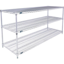 Nexel® 3 Shelf Stainless Steel Wire Shelving Unit Starter 72