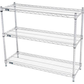 Nexel® 3 Shelf Stainless Steel Wire Shelving Unit Starter 42