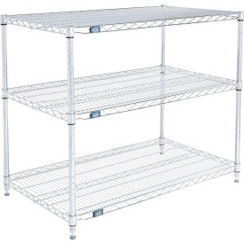 Nexel® 3 Shelf Stainless Steel Wire Shelving Unit Starter 42