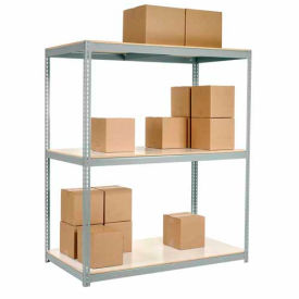 GoVets 3 Shelf Standard Duty Boltless Shelving Starter 96