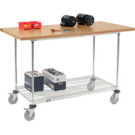 GoVets™ Chrome Wire Mobile Workbench 60 x 30